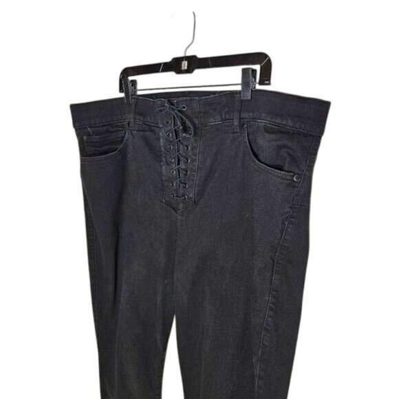Torrid Black‎ Bombshell Skinny Lace-Up Jeans 24R - Picture 12 of 13